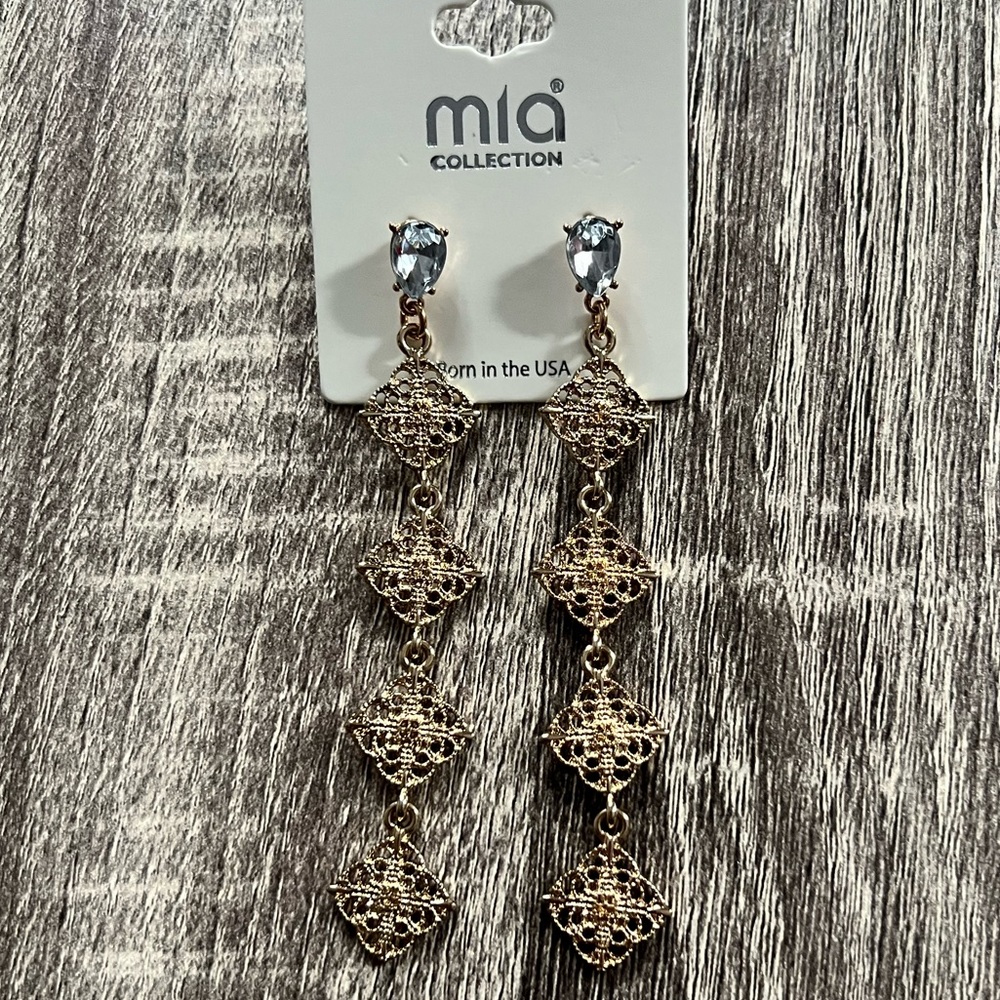 Mia Collection Gold Tone Earrings
